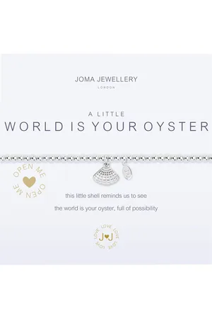Joma Jewellery A Little The World Is Your Oyster Bracelet in Silver