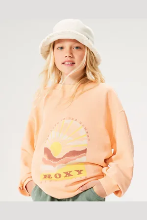 Roxy Girls Lineup Sweatshirt in Peach Parfait