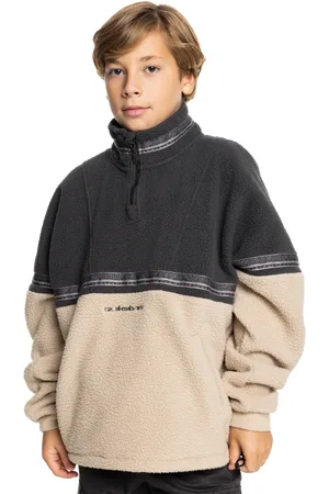 Quiksilver Boys Take Us Back Fleece Jacket in Plaza Taupe