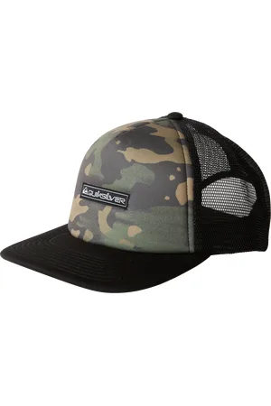 Quiksilver Boys Emu Coop Trucker Cap in Camo