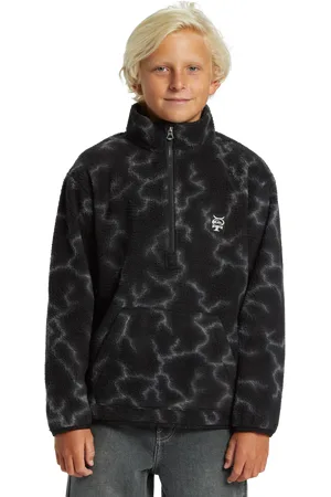 Quiksilver Boys Mercury Sherpa Fleece Jacket in Black