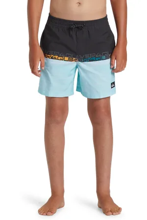 Quiksilver Boys Everyday Wordblock Volley Shorts in Tarmac