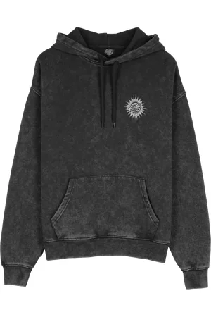 Santa Cruz Ornate Dot Hoodie in Black Acid Wash