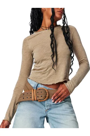 Free People Be My Baby Long Sleeve T-Shirt in Tropical Nut