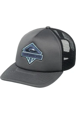 Quiksilver Boys Slab Scratch Trucker Cap in Dark Shadow