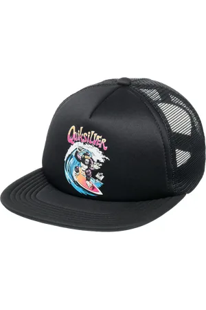 Quiksilver Boys Romper Trucker Cap in Black & Black