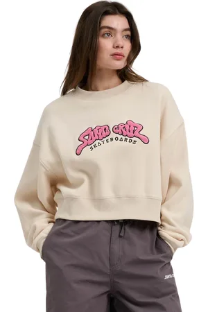 Santa Cruz Winkowski 8Baller Strip Sweatshirt in Chalk