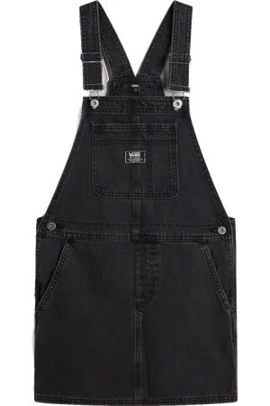 Vans Girls Groundwork Skirtall Dress in Washed Black