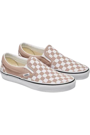 Vans Womens Classic Slip On Shoes in Warm Taupe Brown