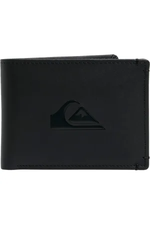 Quiksilver New Miss Dollar Bi-Fold Leather Wallet in Black