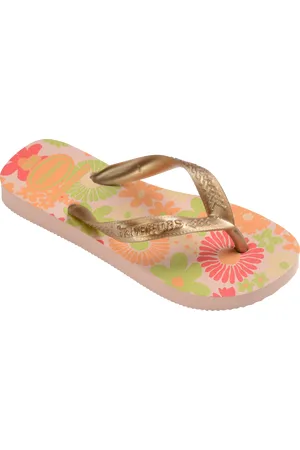 Havaianas Girls Flores Flip Flops in Ballet Rose