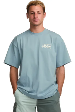 Billabong I Surf Better In My Dreams T-Shirt in Washed Blue