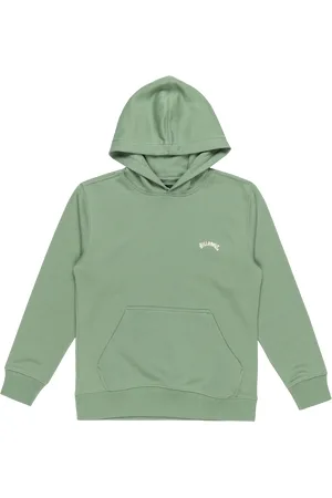 Billabong Boys Arch Pullover Hoodie in Moss