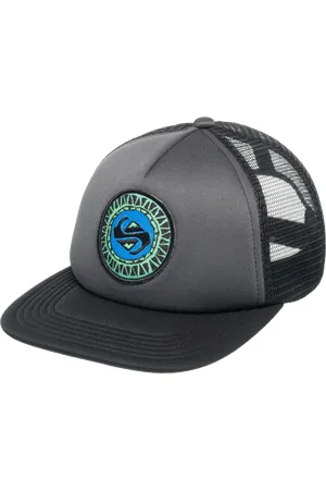 Quiksilver Boys Slab Scratch Trucker Cap in Dark Shadow