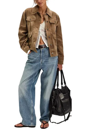 Free People Night Ranch Vegan Jacket in Antique Bronze