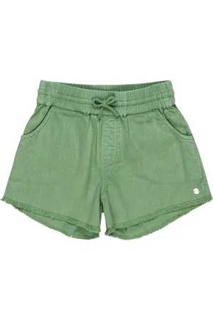 Roxy Girls Scenic Route Twill Shorts in Basil