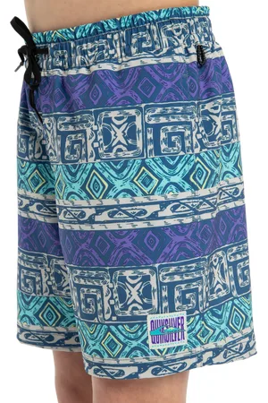 Quiksilver Boys Surfsilk Straight Volley Shorts in Dusted Peri Global Heat