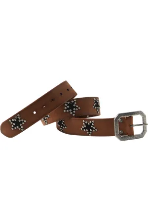 Free People Starcrossed Studded Belt in Bronze Age