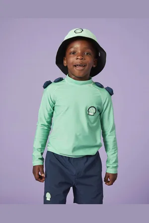 Roarsome Boys Spike The Dinosaur Rash Vest in Green