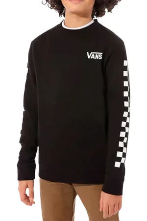 Vans Boys Exposition Check Sweatshirt in Black