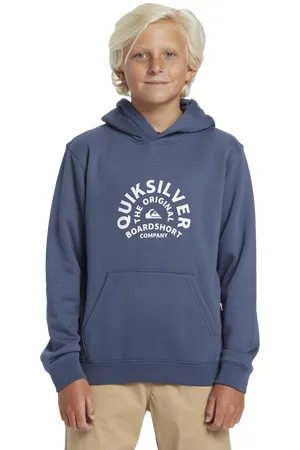 Quiksilver Boys Graphic Hoodie in Vintage Indigo