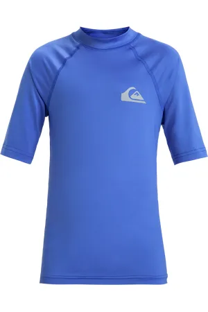 Quiksilver Boys Everyday UPF50 Rash Vest in Nebulas Blue