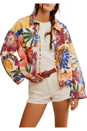 Free People Soleil Beach Jacket in Tropical Combo