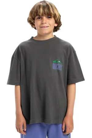 Quiksilver Boys GH World Force T-Shirt in Dark Shadow