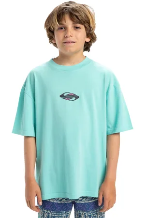 Quiksilver Boys Global Heat T-Shirt in Aqua Sky