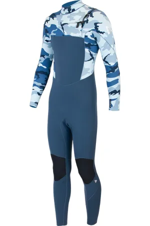Alder Boys Comp CX 4/3mm Chest Zip Wetsuit in Camo