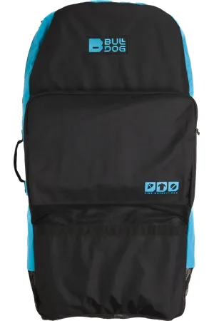 Bulldog Triple Bodyboard Bag in Black & Cyan