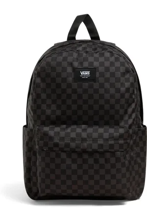 Vans Old Skool Grom Check Backpack in Black & Charcoal