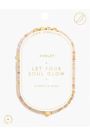 Joma Jewellery Happy Little Moments Let Your Soul Glow Anklet in Gold Plating