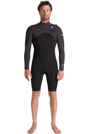 C-Skins NuWave Session 3/2mm Chest Zip Spring Wetsuit in Black, Meteor X & Petrol