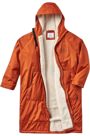 PASSENGER Escapism Sherpa Lined Changing Robe in Rust