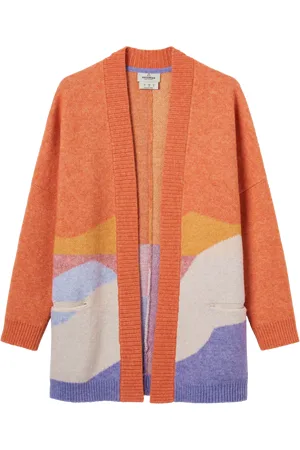 PASSENGER Scenic Cardigan in Scenic Sunrise Orange