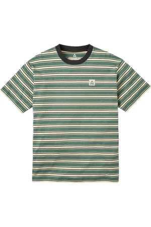 PASSENGER Retro T-Shirt in Deep Ocean Multi Stripe