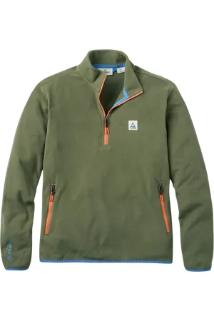 PASSENGER Switchback Micro Polartec Fleece Jacket in Khaki