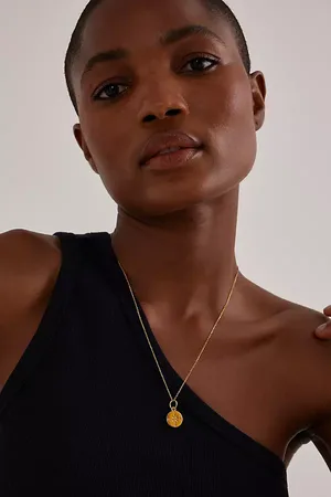 Tilly Sveaas Plated Compass Pendant Chain Necklace