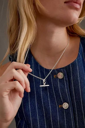 Tilly Sveaas Sterling Small T-Bar Chain Necklace