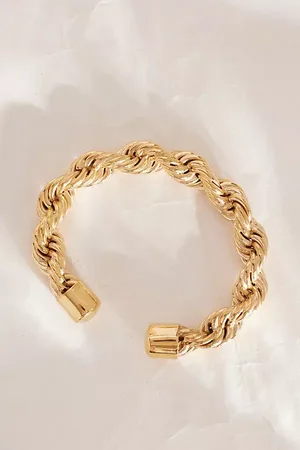 Tilly Sveaas Plated Twisted Rope Torque Bracelet