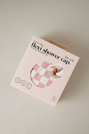 KITSCH Satin-Lined Flexi Shower Cap
