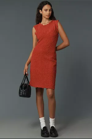 Anthropologie Mock-Neck Textured Dress