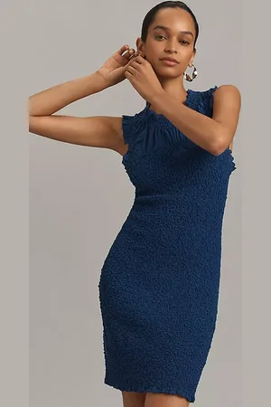 Anthropologie Mock-Neck Textured Dress