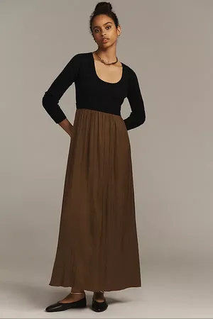 Anthropologie The Thea Layered Sweater Dress: Scoop-Neck Edition