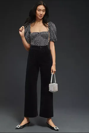 Maeve The Colette Cropped Wide-Leg Trousers by : Corduroy Edition