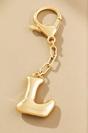 Anthropologie Bubble Letter Monogram Bag Charm