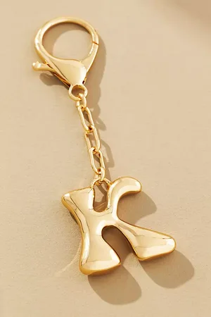 Anthropologie Bubble Letter Monogram Bag Charm
