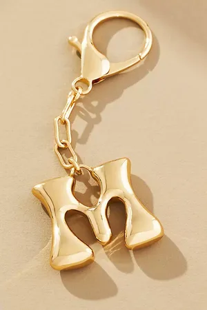 Anthropologie Bubble Letter Monogram Bag Charm