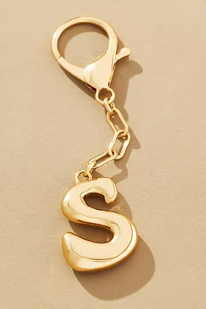 Anthropologie Bubble Letter Monogram Bag Charm